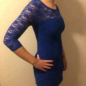 BLUE LACE HOLLISTER BODY-CON DRESS